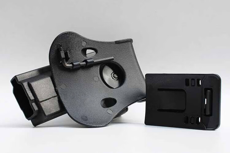 新款92g快拔套手枪式枪套腰部旋转战术双排弹夹套92改快枪套塑料晋范