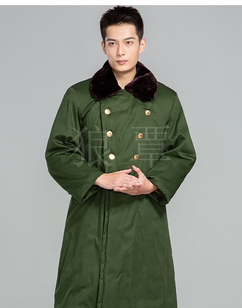 狼覃85式军大衣冬季男款防寒棉大衣加厚长款一体大衣劳保防水大衣活里