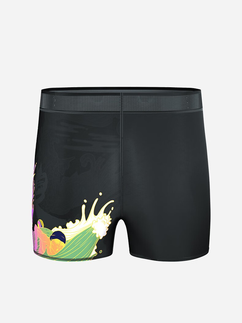 洲克(zoke)泳裤男防尴尬男士游泳裤及膝泳裤 平角 120502232 l【图片