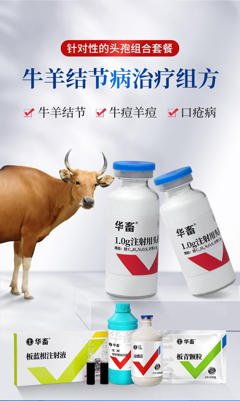 华畜 牛结节病兽药 牛结清注射液牛结节 牛疙瘩痘疮鼓包流脓皮肤病