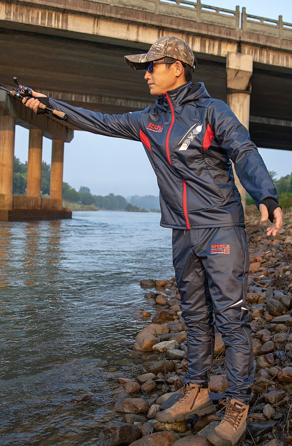 诺诗登rouhildy钓鱼服套装男秋冬防寒防风防水矶钓户外套装套装衣服