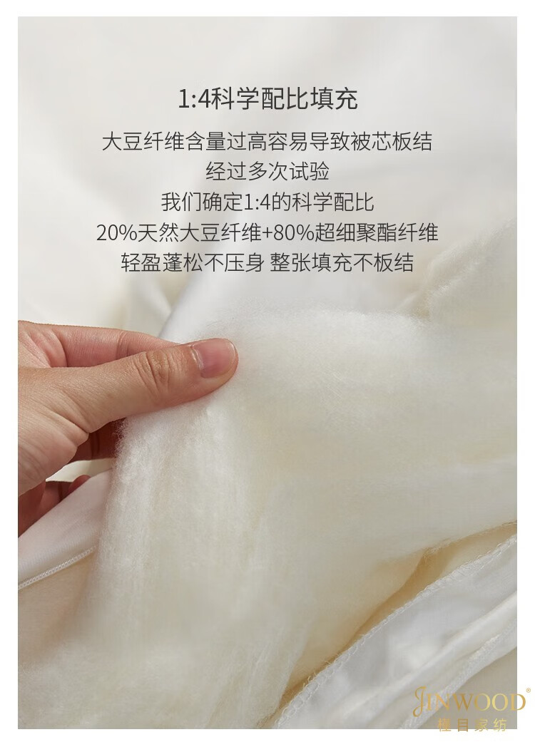 jinwood轻奢品牌被子新款大豆纤维被冬被加厚保暖被芯冬季大豆被春秋