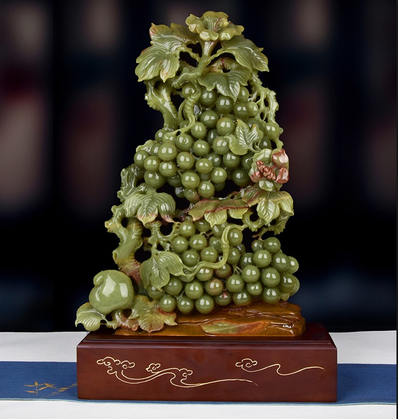 裕尚礼公司乔迁贺礼送客户经理古青玉山水摆件平步青云客厅禅意摆设