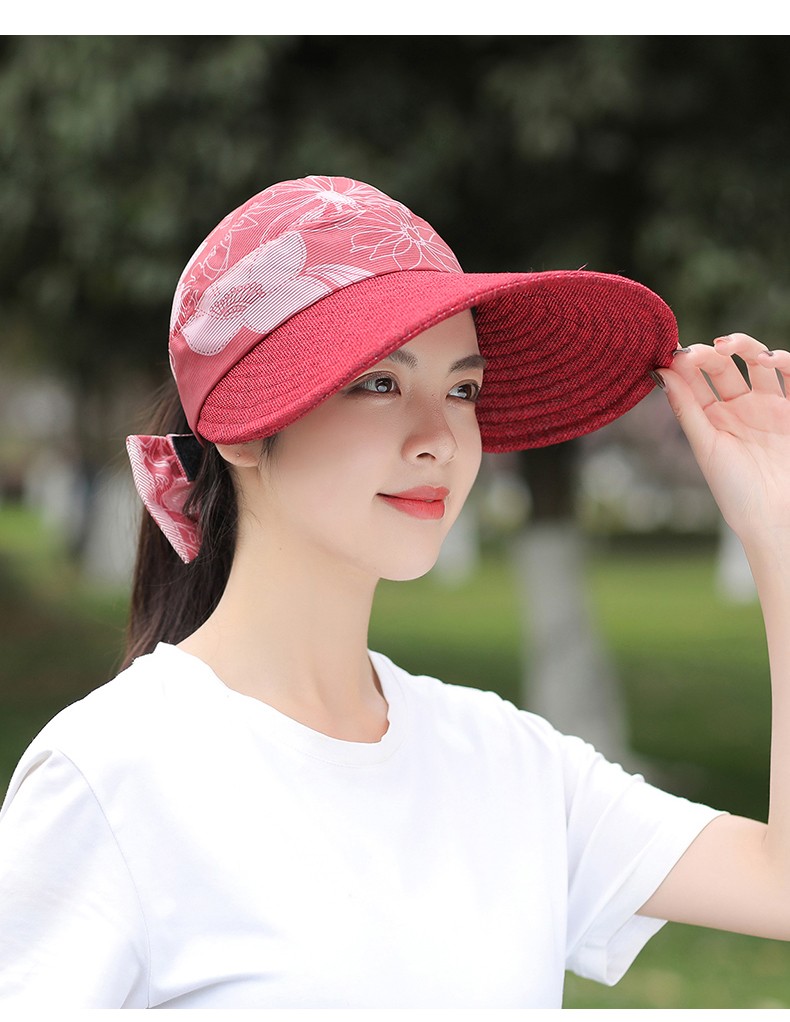 帽子女夏遮阳凉帽防紫外线太阳帽大沿时尚空顶帽防晒骑车遮阳帽 款式