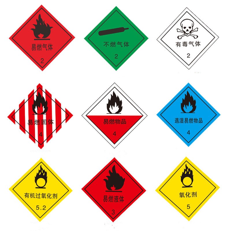 危险品标志牌 有毒化学物品警示牌 易燃易爆警示牌 杂类 约30*30cm
