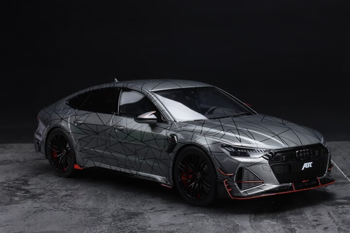 gt spirit 1:18 奥迪abt rs7 sportback 限量汽车模型收藏摆件 黑武士