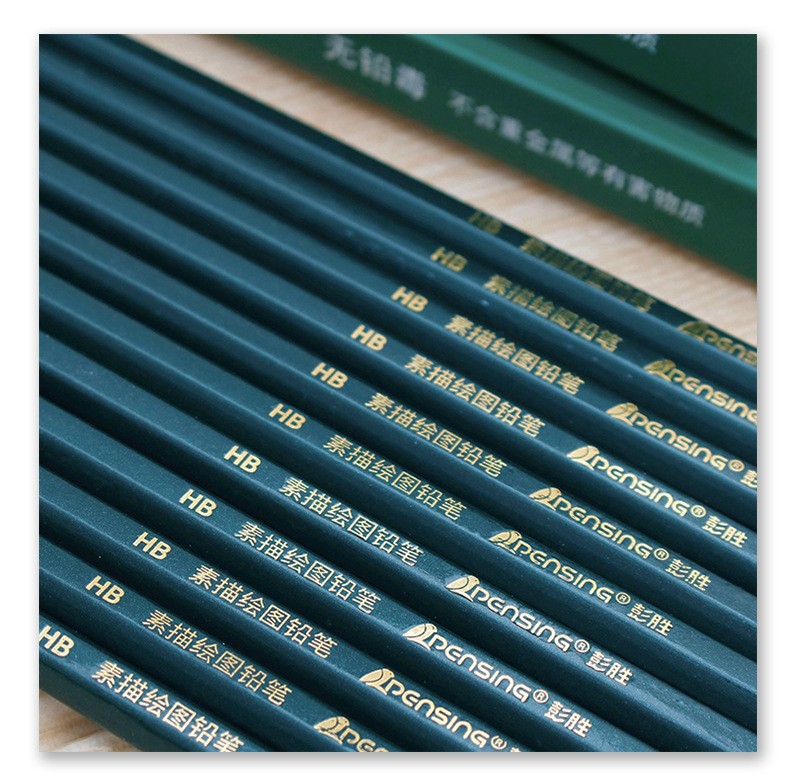 彭胜专业素描绘图铅笔8b考试推荐专用6h六角杆12b学生绘画14b10b12支