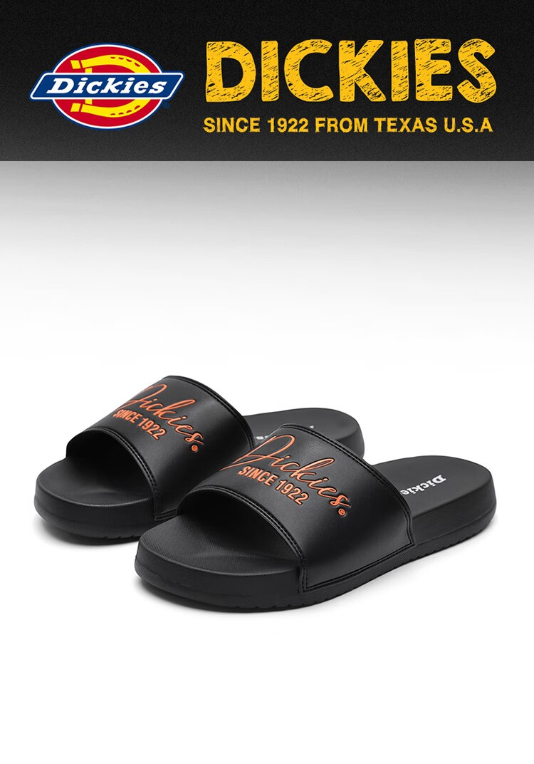 dickies拖鞋男2022夏季新款休闲拖鞋男时尚潮流舒适情侣一字拖鞋防滑