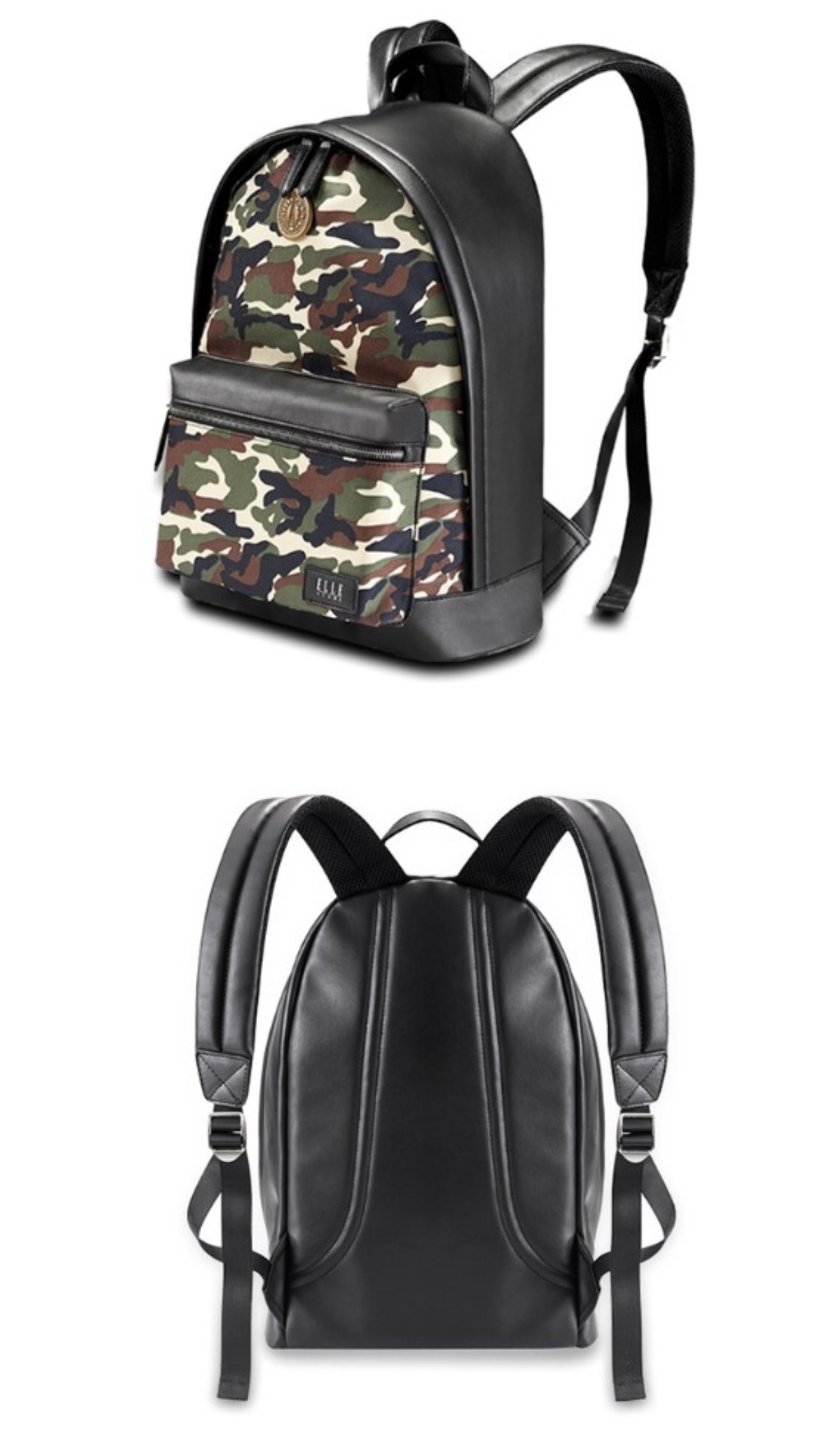 【服装百货】elle homme迷彩休闲双肩背包 一个