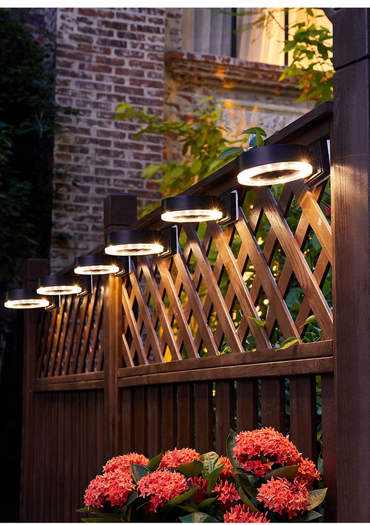 居成太阳能庭院灯户外花园家用防水花园院子别墅花园装饰篱笆壁灯太阳