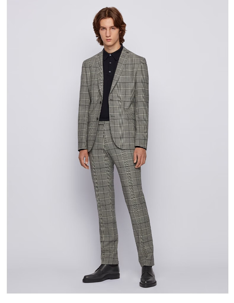 hugoboss雨果博斯男装秋装休闲亲肤羊毛针织衫001黑色l