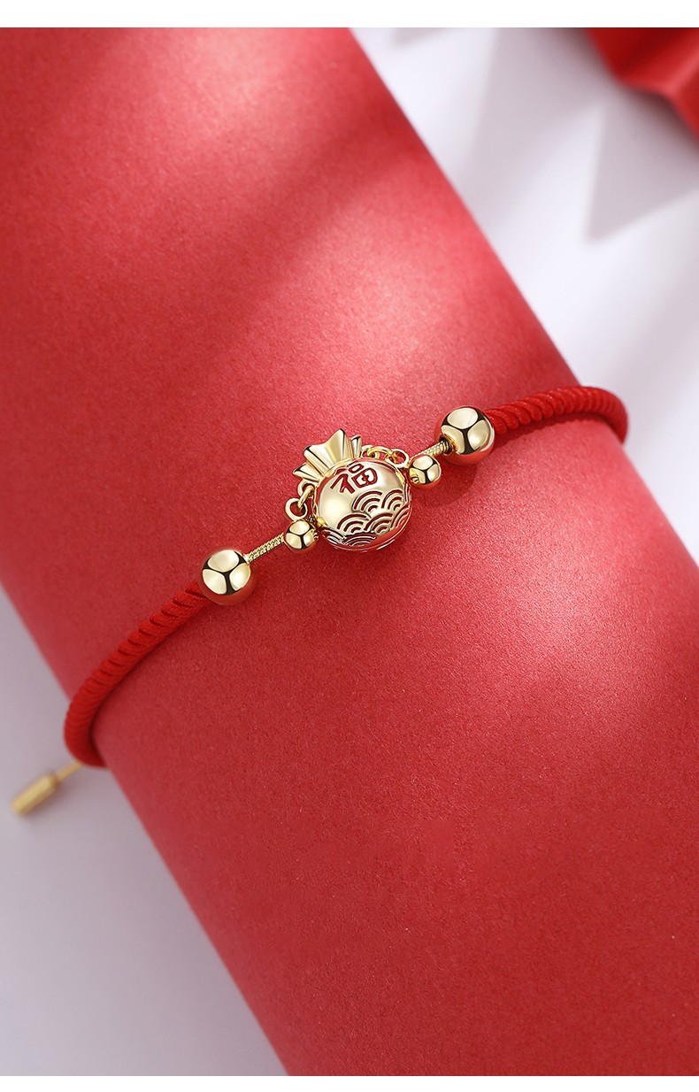 molc鸿运福袋手绳属虎本命年红绳手链女2021新款手绳虎年吉祥物新年