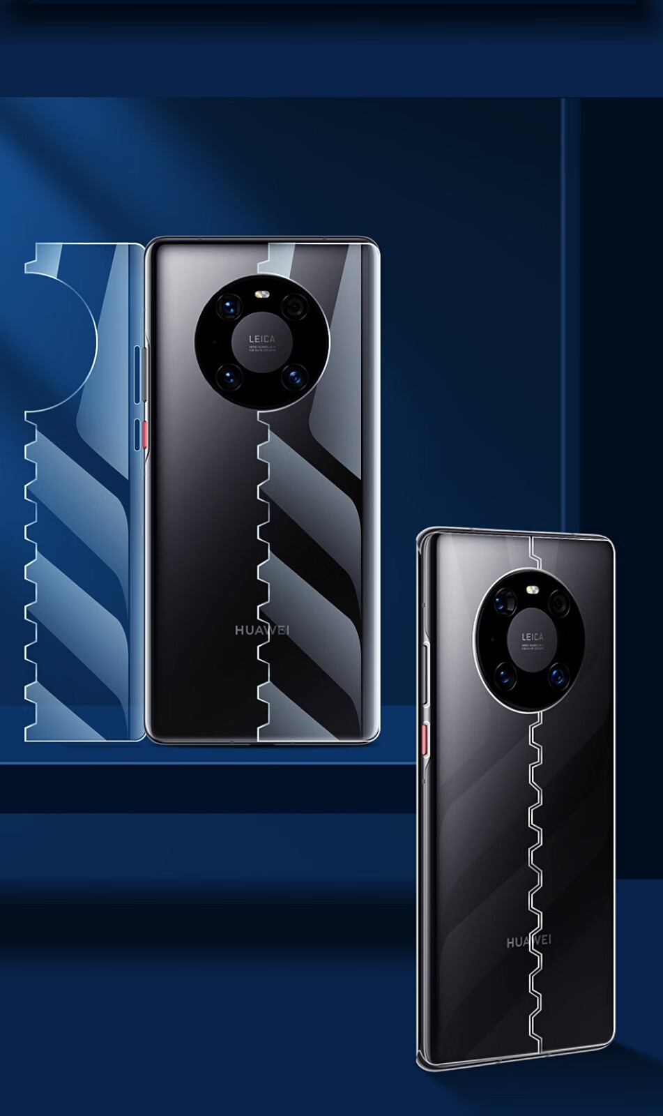 华为mate40pro手机膜全包蝴蝶膜水凝膜曲面全屏覆盖前后一体贴膜防