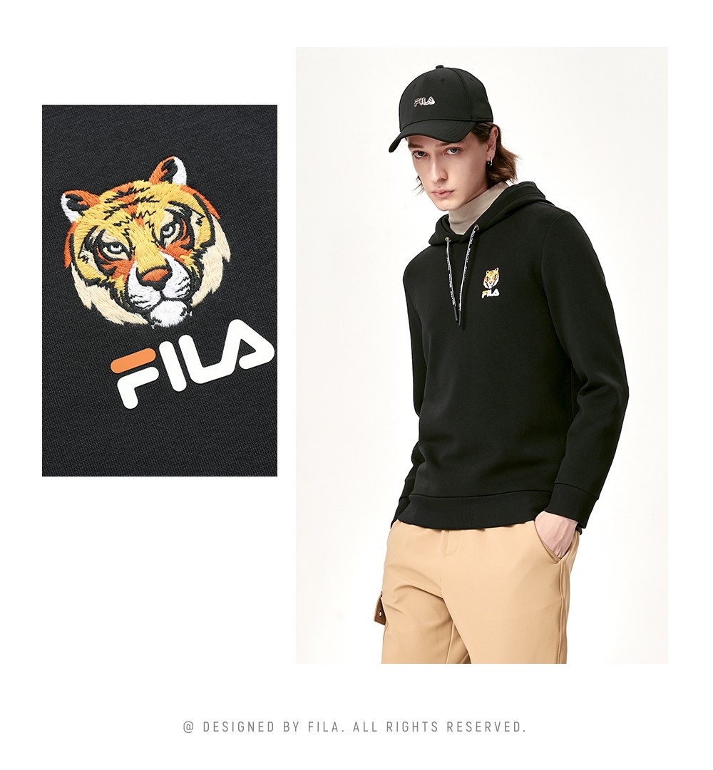 fila斐乐官方男子连帽卫衣冬季新品时尚运动休闲连帽衫男薏芽色bg1