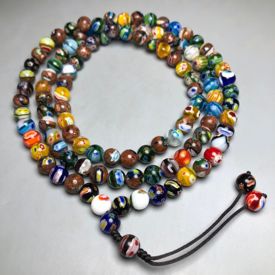 琉璃佛珠项链材质琉璃尺寸10mmx108颗