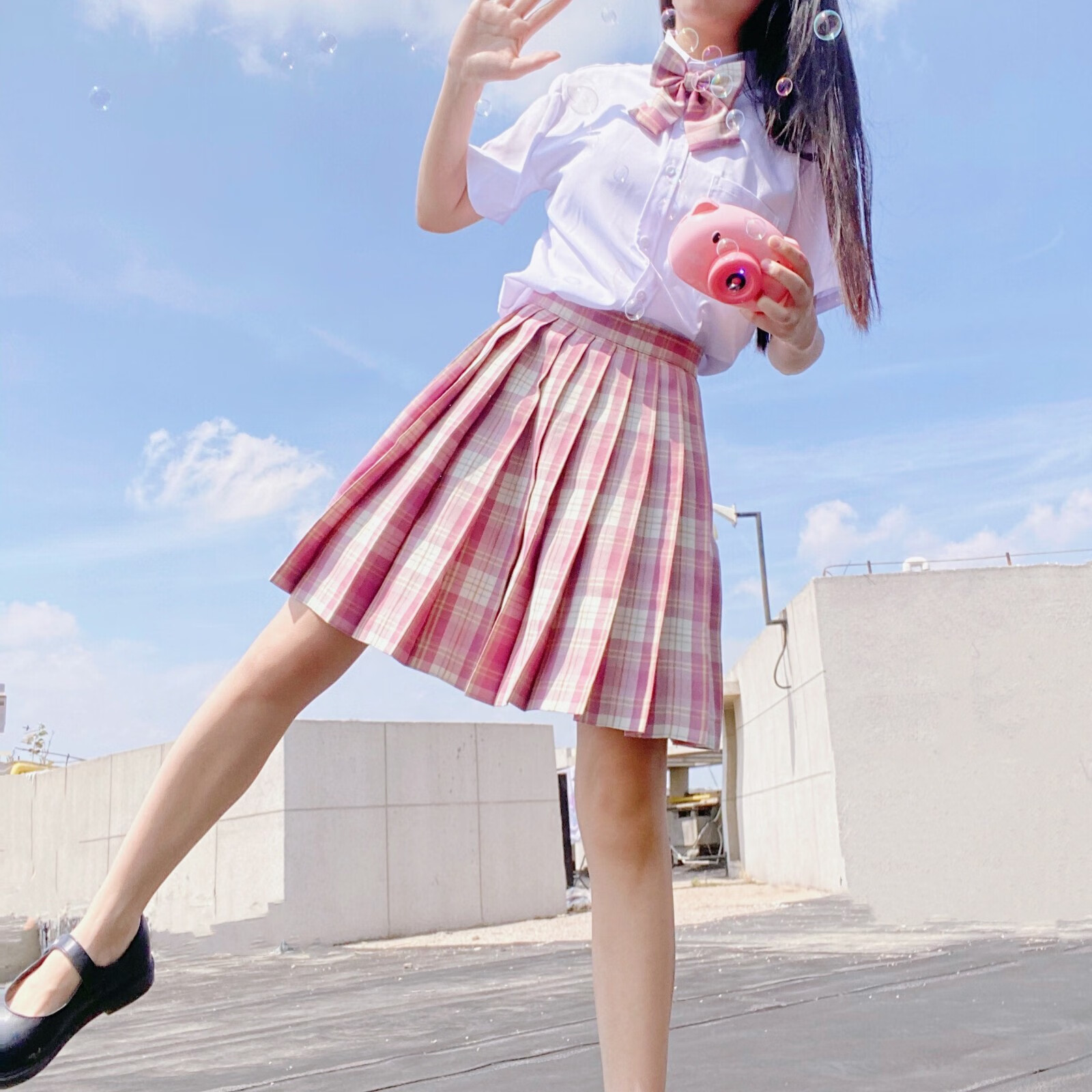 伊缇恩初中生连衣裙套装裙女2022新款少女毕业班服演出服日系jk制服