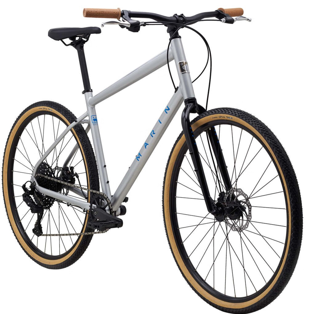 平把公路车轻便休闲通勤车运动kentfeld2marin男士上班自行车银色m10