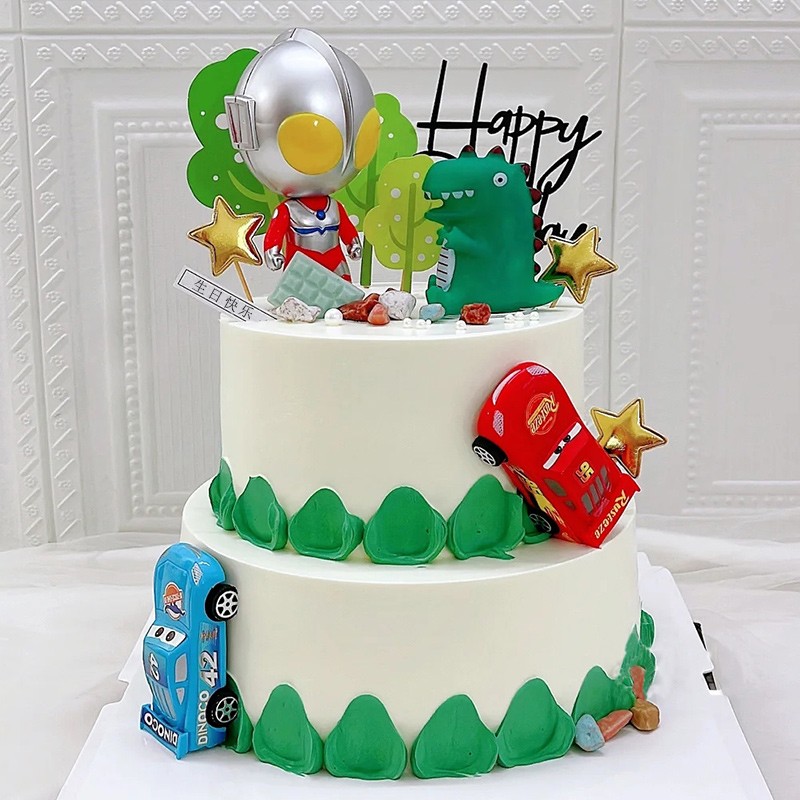 芳茗萃新鲜儿童生日蛋糕奥特曼系列玩偶创意卡通送男孩女孩情景蛋糕