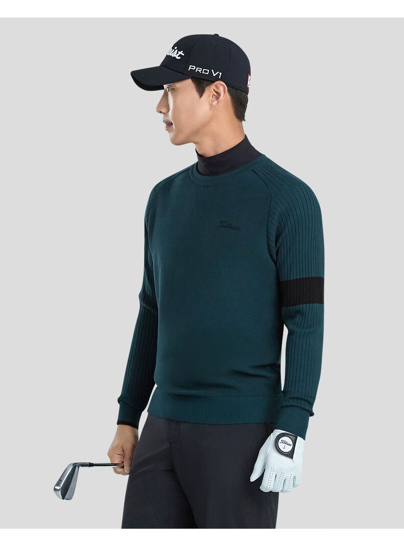 titleist 泰特利斯高尔夫服装男22秋季play classic男装保暖针织长袖