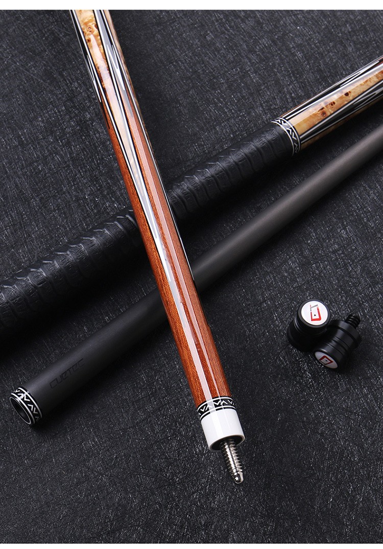 球坦克黑科技台球杆cuetec丘泰克碳纤维小头黑8大头美式九球杆蟒蛇纹