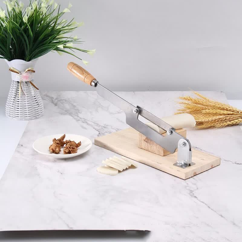 纳丽雅手动切片器中药材切片机切块器切固元膏鹿茸阿胶糕铡刀牛轧糖切