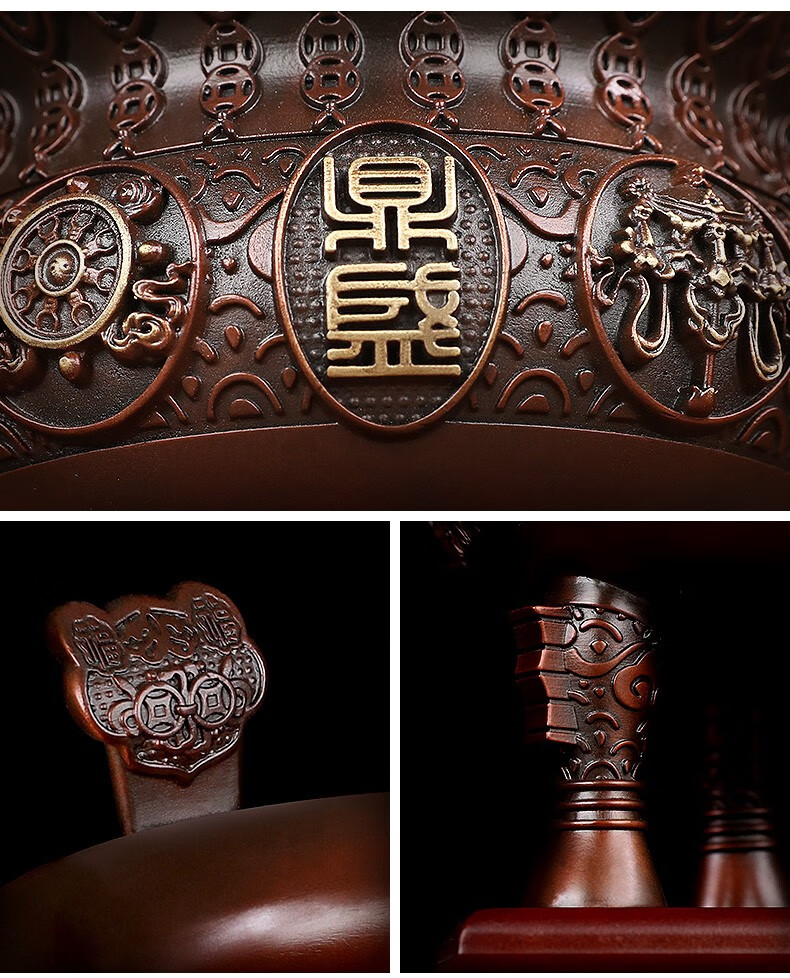 龙美佳铜鼎摆件全铜办公室商务礼品定制客厅家居公司开业乔迁送朋友