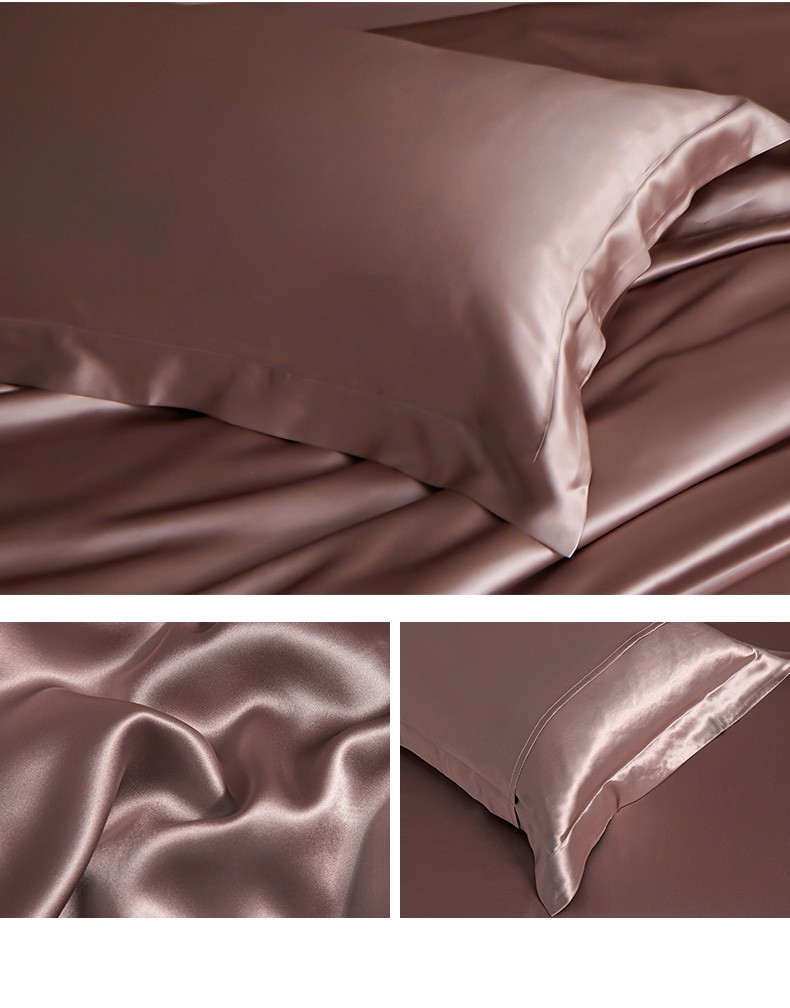 枕水人家重磅25姆米双面真丝枕套100%桑蚕丝丝绸北欧风单人枕头套纯色