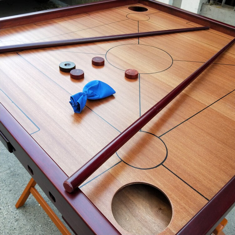 康乐球漆面康乐球台克朗棋球盘厂家直销标准家用台球桌红木款棋子一套