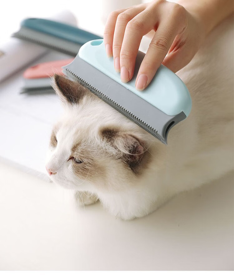 兰衍猫咪除毛器多功能宠物刮毛器猫咪去浮毛梳子毛衣沙发粘毛器红色