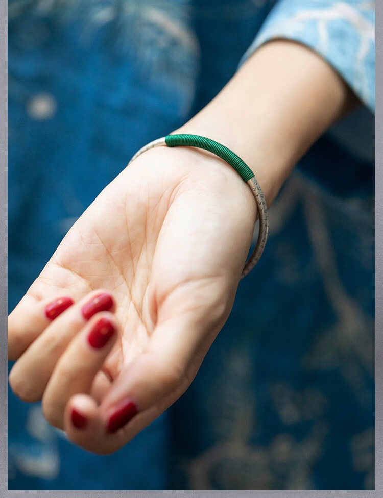 达米安度一切苦厄s999足银心经手镯经文亚光实心闭口复古银手镯女送