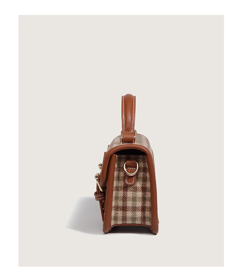 charliekellick品牌2021秋冬新款复古百搭小方包简约手提小包单肩斜