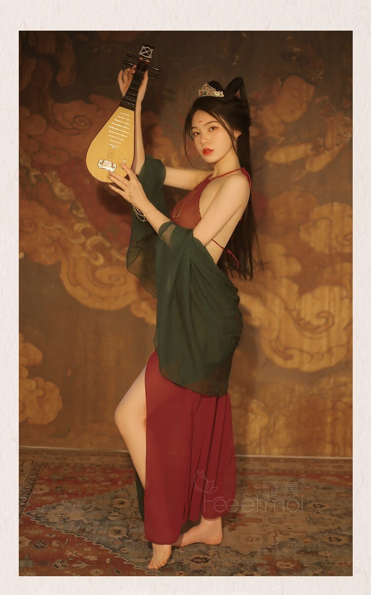 情趣内衣肚兜开档透明成人露乳古风汉服性感古典小胸睡衣三点式诱惑