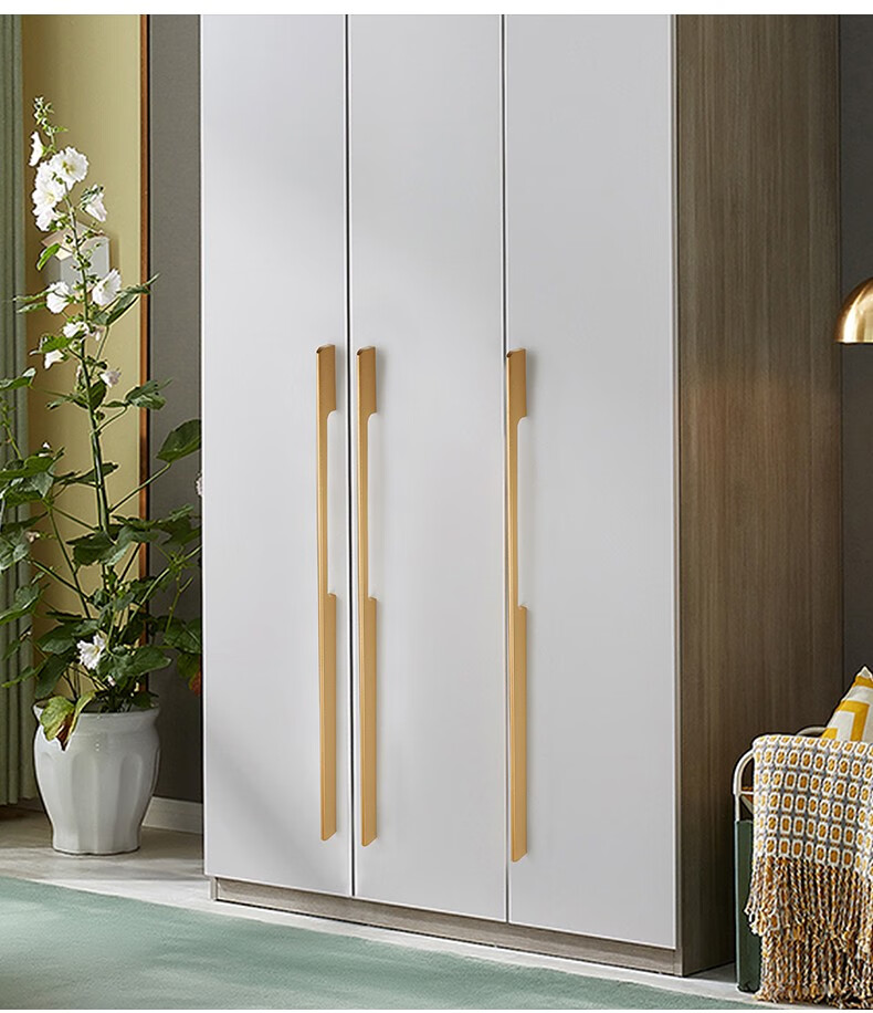 puleida加长拉手衣柜门一米长拉手橱柜抽屉把手黑色现代简约门把手