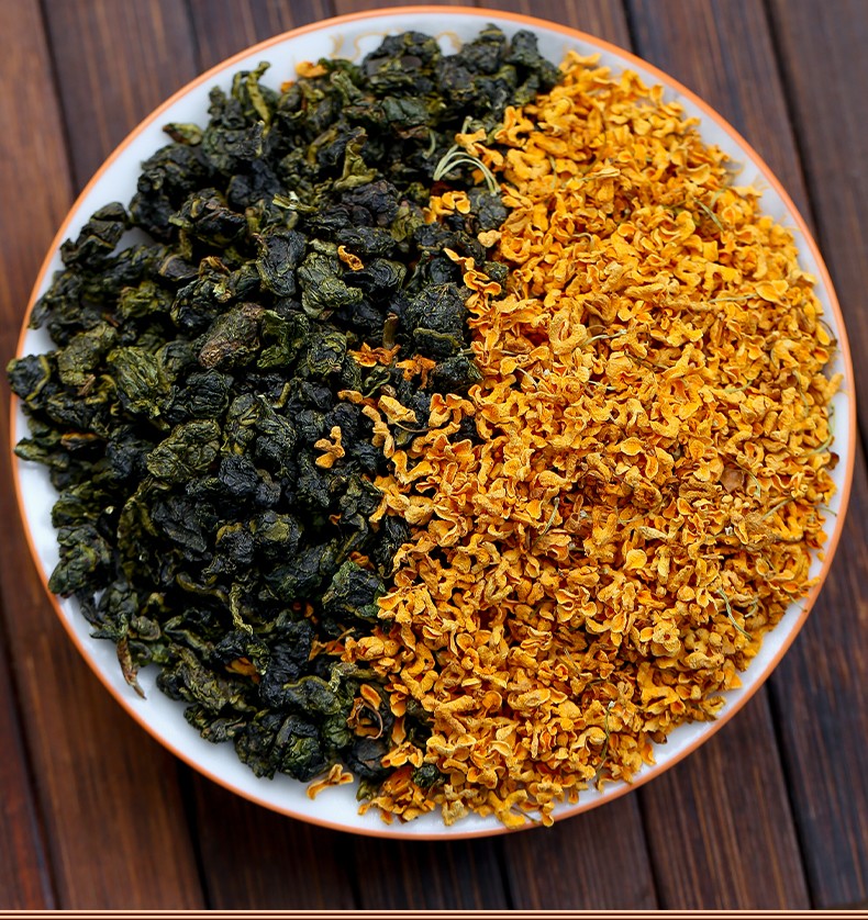 桂花乌龙茶浓香型2021新茶花香窨制桂花茶高山茶叶罐装送礼300g 单盒