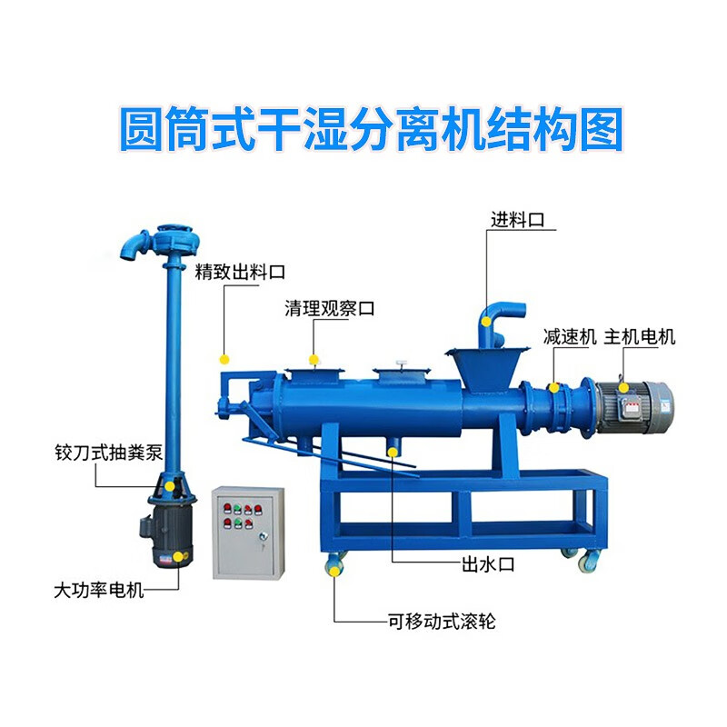 新型干湿分离机养殖场粪便分离机猪粪鸭粪羊粪鸡粪牛粪固液分离机畜禽
