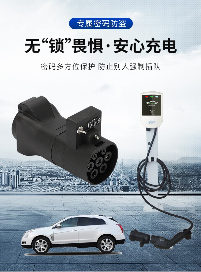 新能源电动汽车充电器充电桩转换头220交流电动车电摩房车通用充电桩