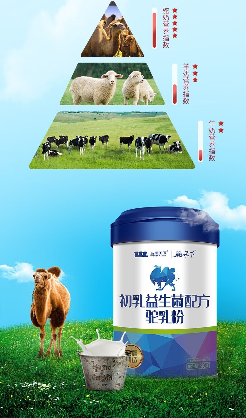 买一罐送一罐驼闻天下正宗新疆骆驼奶粉驼初乳益生菌高钙儿童学生
