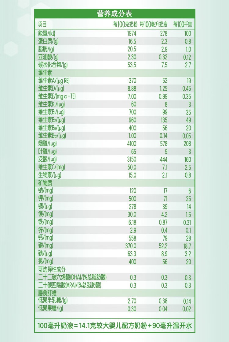 伊利奶粉2段有机配方金领冠塞纳牧较大婴儿牛奶粉二段800克罐装