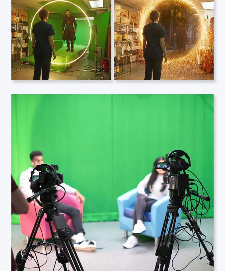 布直播间拍照绿布自媒体拍摄道具设备套装绿色3x2米背景布送无痕钉4组