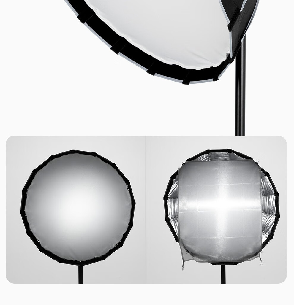 ambitful志捷60cm快装版闪光灯柔光罩深口抛物线柔光箱小型网格