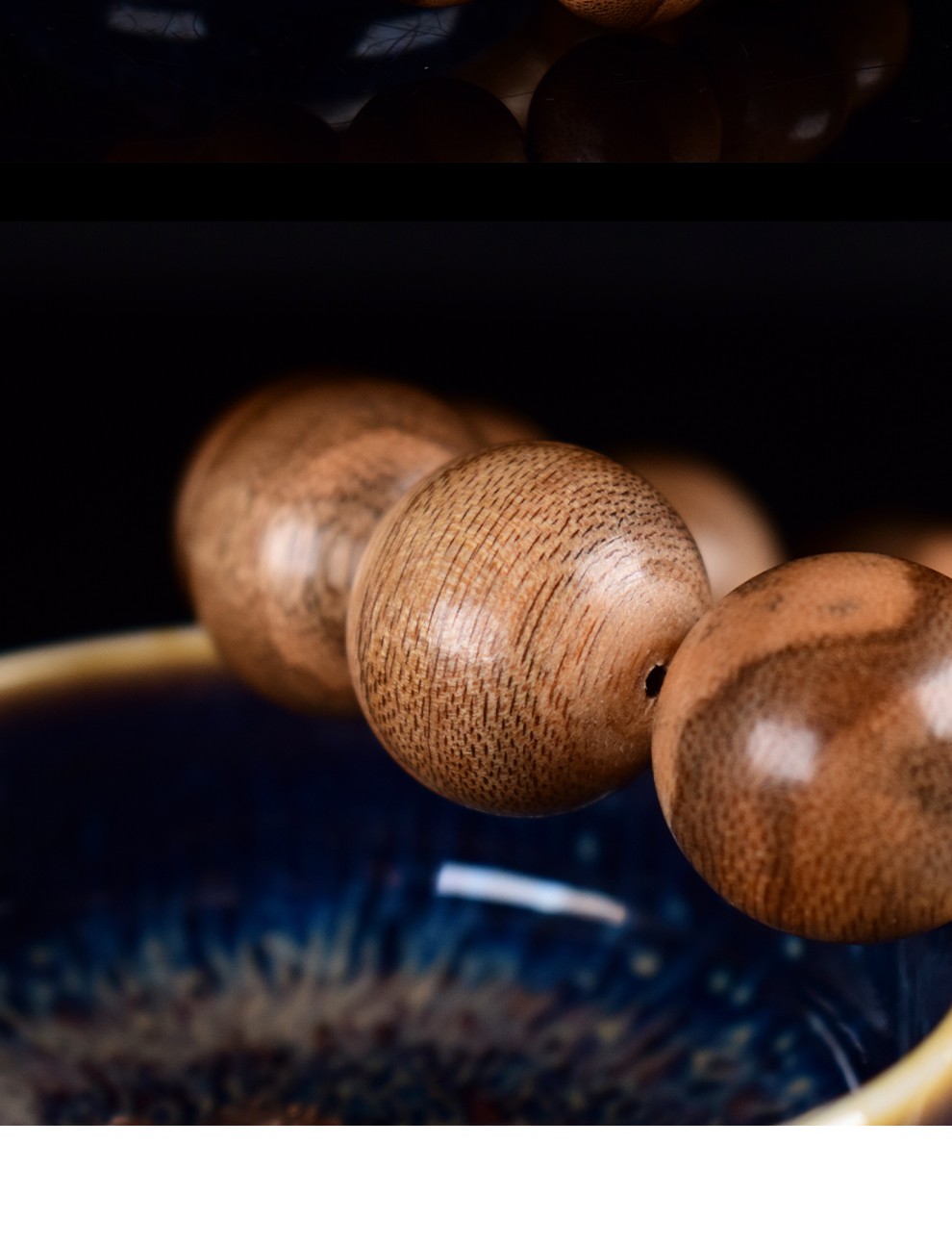 佛珠手链沉香木质念珠奶香甘甜香味加里曼丹沉香尺寸12cm克重约8克