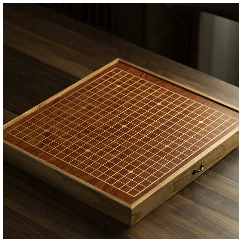 大人围棋实木棋盘套装儿童学生棋盘黑白五子棋子单棋盘不含棋子