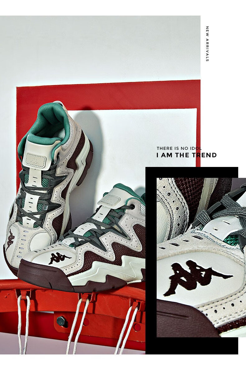 kappa卡帕篮球鞋新款情侣男女高帮板鞋运动鞋休闲鞋k0az5cc72d黄昏紫