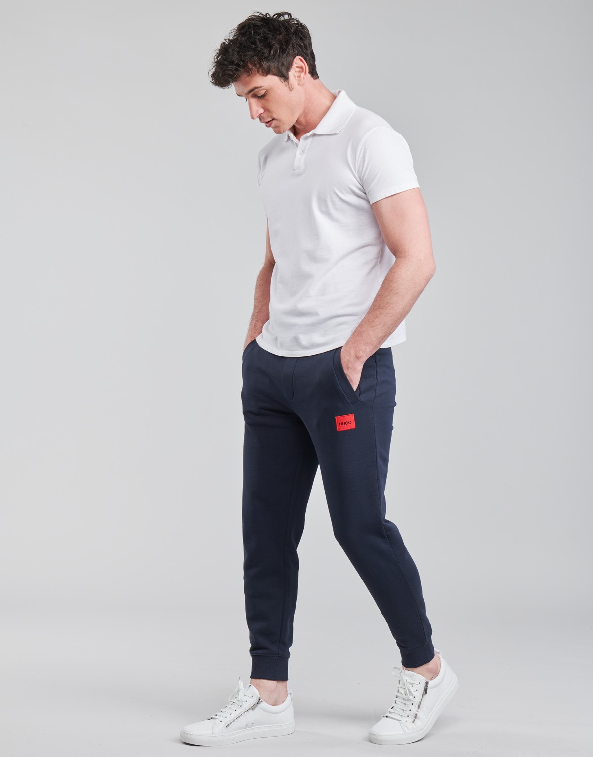 hugoboss男裤舒适休闲运动裤长裤卫裤束脚慢跑裤蓝色春秋款5044796340