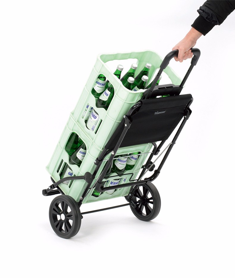 康福komfort德国制造安达行原装进口爬楼折叠带凳购物车买菜车拉杆车