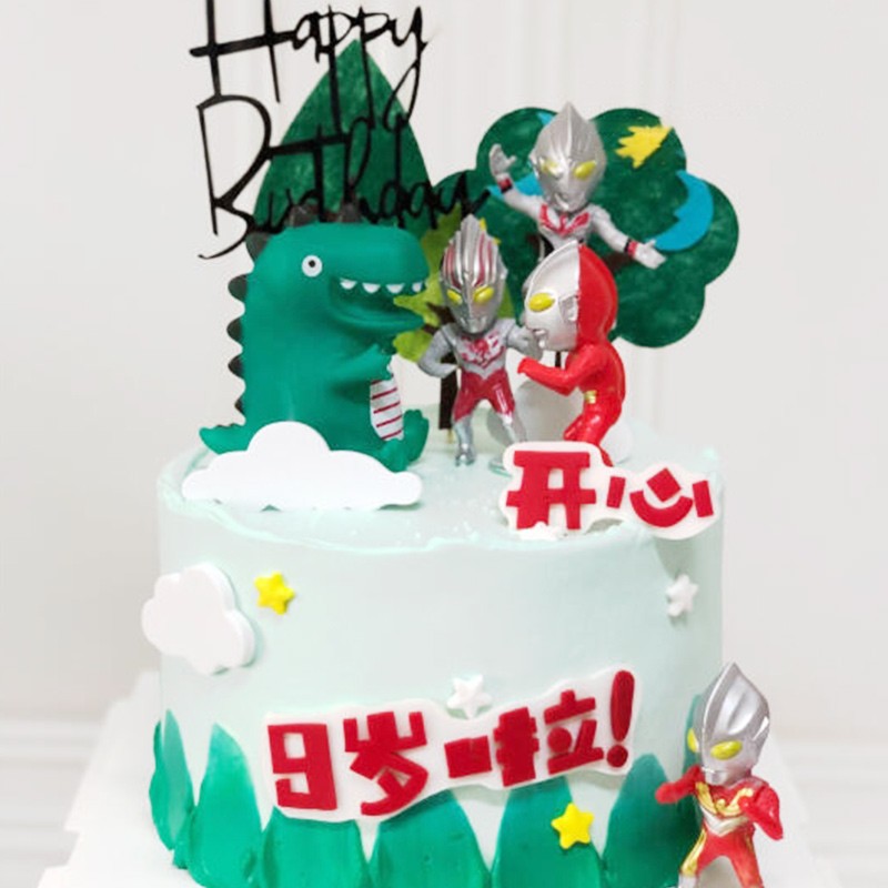 芳茗萃新鲜儿童生日蛋糕奥特曼系列玩偶创意卡通送男孩女孩情景蛋糕