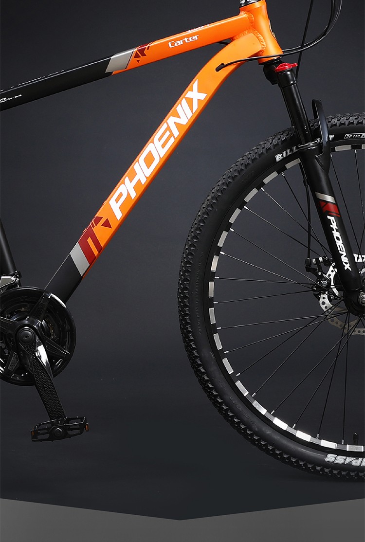 赛车变速山地自行车国潮黑红十刀轮全轴承适合16018026英寸24速初学者