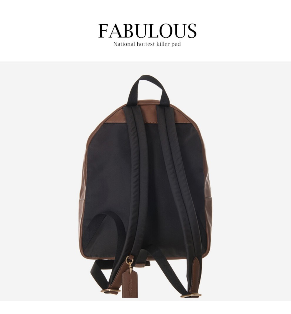 coach蔻驰女包女士休闲旅行包双肩背包奢侈品f32200卡其