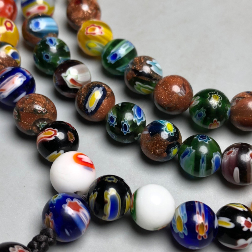 琉璃佛珠项链材质琉璃尺寸10mmx108颗