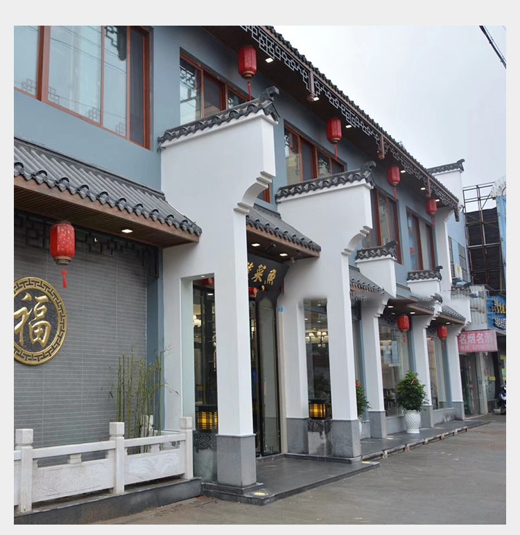 玻璃钢瓦树脂瓦片中式门头屋檐瓦片加厚屋顶仿古瓦琉璃瓦 大瓦(100cm